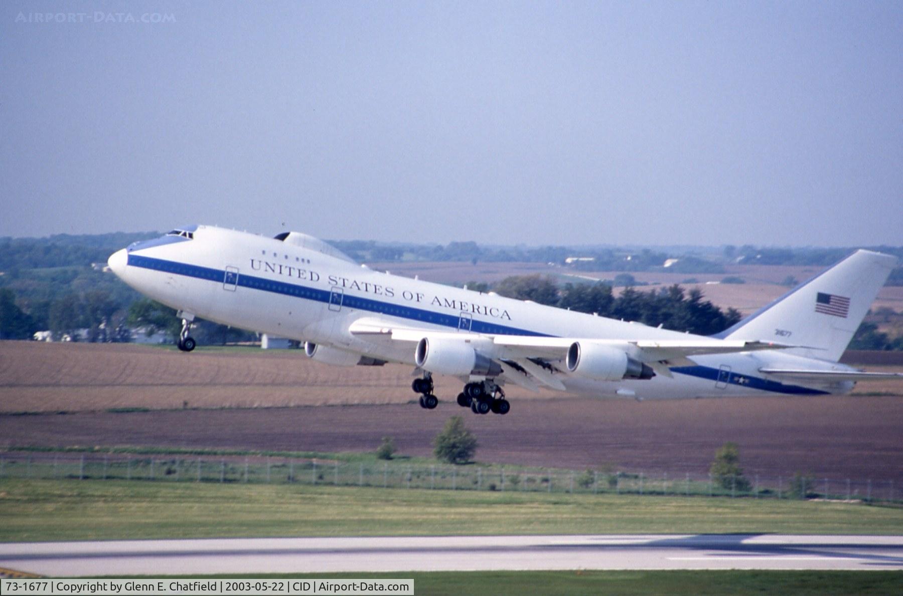 73-1677, 1973 Boeing E-4B C/N 20683, E-4B doing touch and go on runway 9