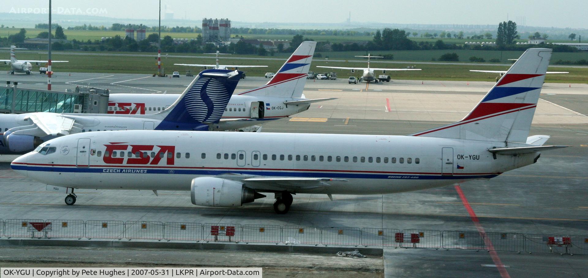 OK-YGU, 1993 Boeing 737-4Q8 C/N 26289, CSA Boeing 737 at Prague