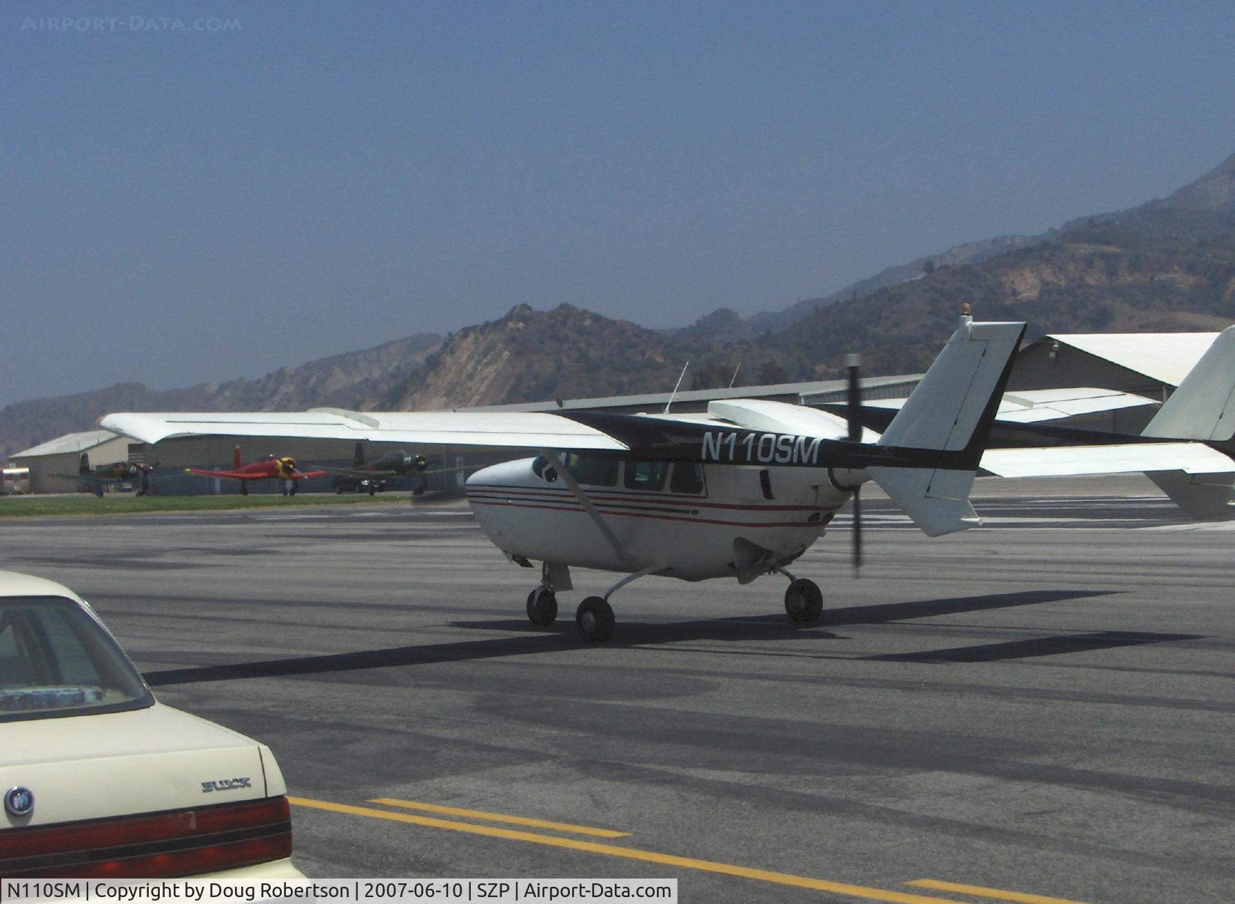 N110SM, 1964 Cessna 337 Super Skymaster C/N 337-0023, 1964 Cessna 337 SKYMASTER, two Continental IO-360s 210 Hp each, counter-rotating props, centerline thrust, taxi to rwy 22