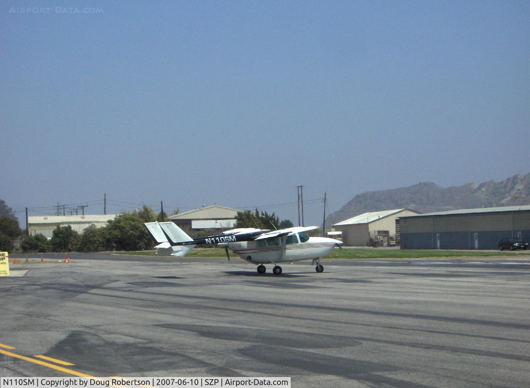 N110SM, 1964 Cessna 337 Super Skymaster C/N 337-0023, 1964 Cessna 337 SKYMASTER, two Continental IO-360s 210 Hp each, counter-rotating props, centerline thrust, taxi turn to Rwy 22