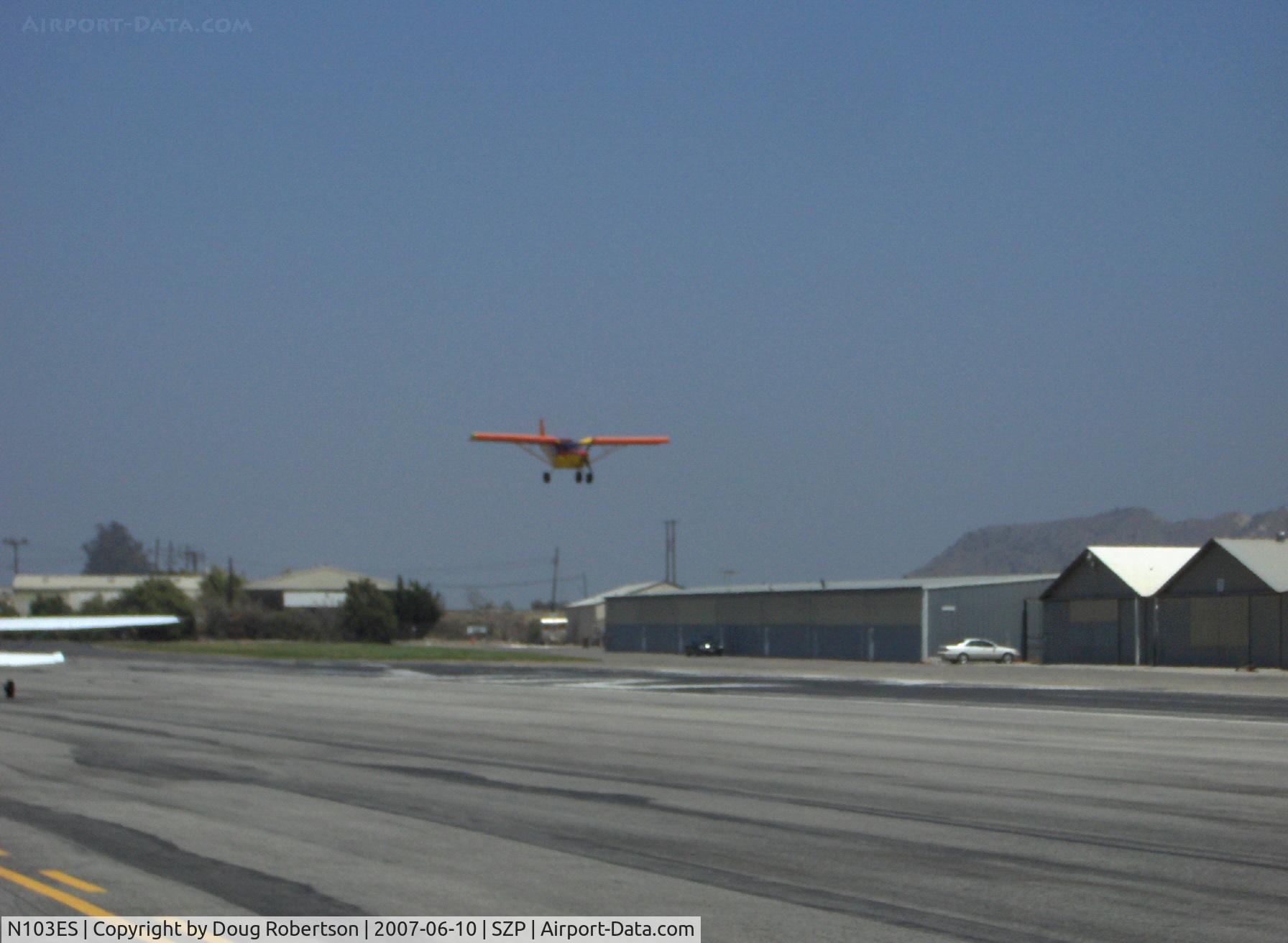 N103ES, 2005 Zenair CH-701SP C/N 7-9728, 2005 Zenair STOL CH701-SP 'SKY JEEP', Rotax 912 100 Hp, on short final for Rwy 22