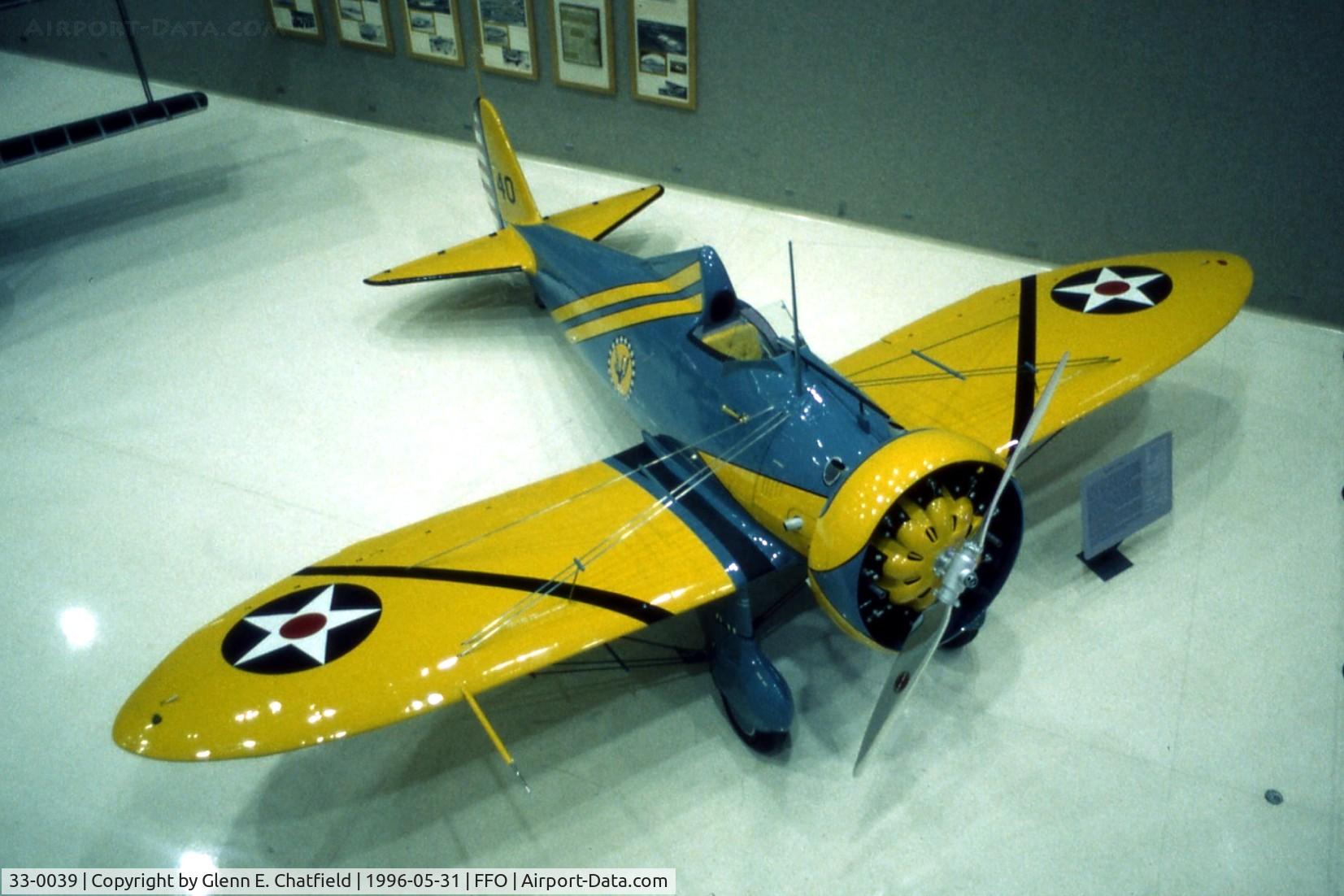 33-0039, 1933 Boeing P-26A Replica C/N 1815, P-26A reproduction at the National Museum of the U.S. Air Force