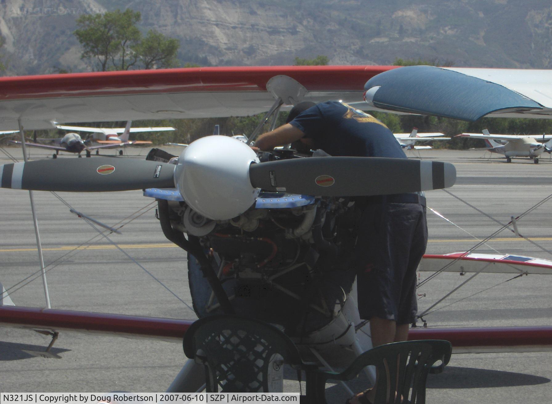 N321JS, 1992 Aviat Pitts S-2B Special C/N 5252, 1992 Aviat PITTS S-2B, Lycoming AEIO-540, engine maintenance