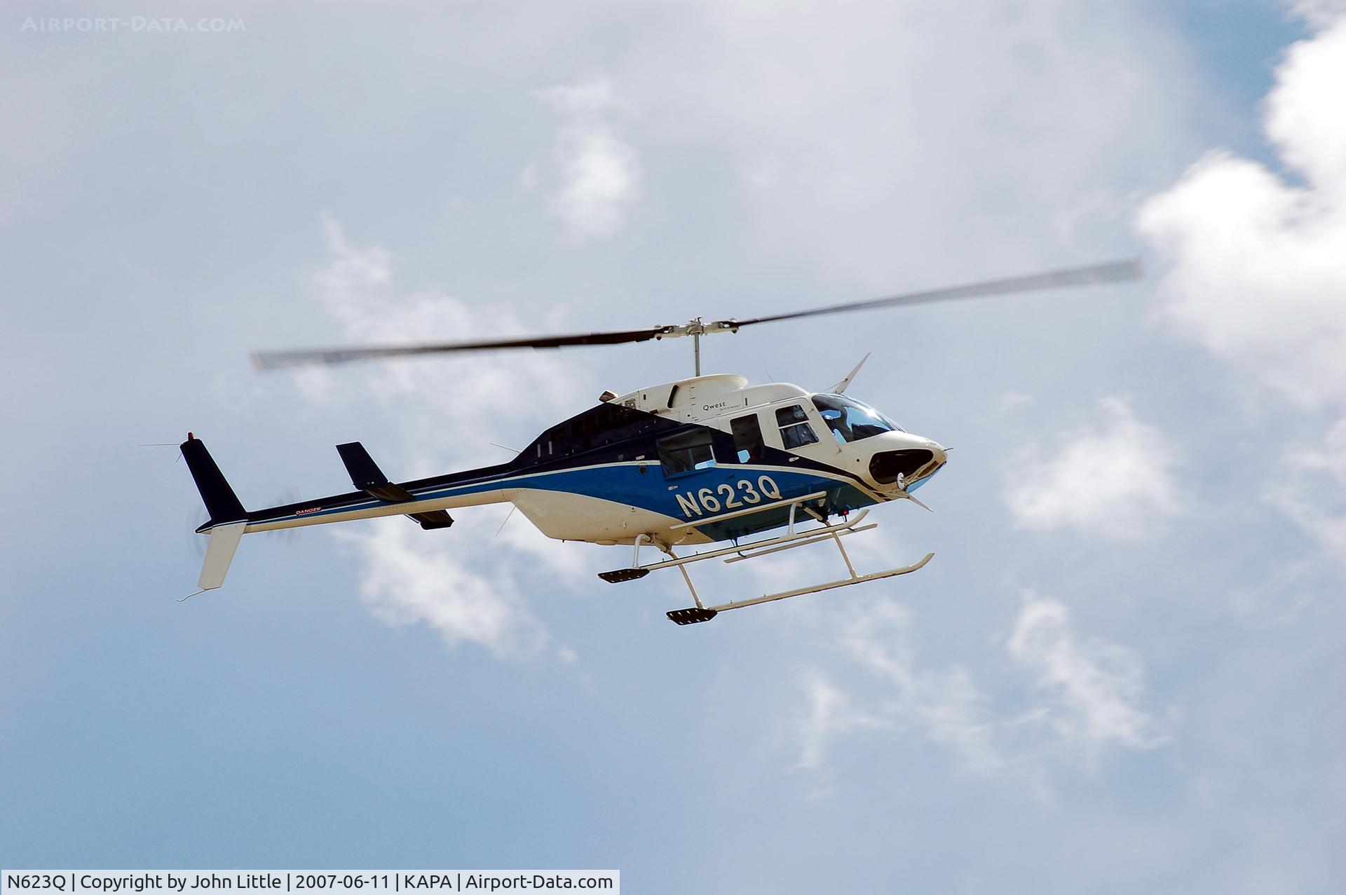 N623Q, 1988 Bell 206L-3 LongRanger III C/N 51258, Arriving South Ramp
