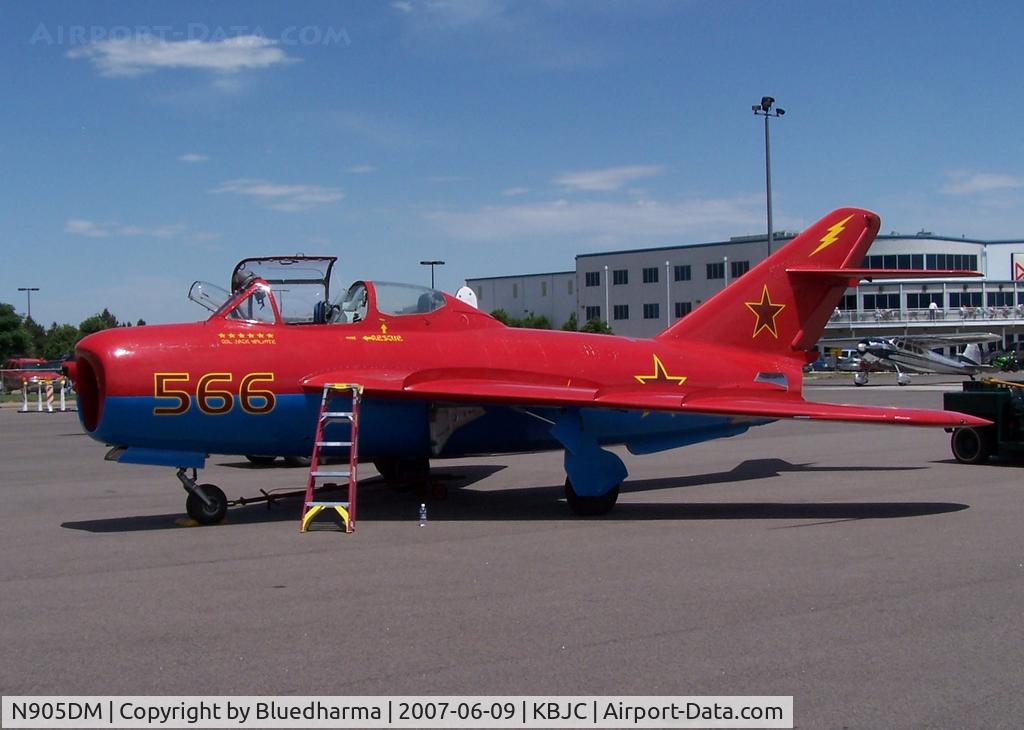 N905DM, 1977 Mikoyan-Gurevich MIG-17T C/N 551604, Chinese Mig 17 (in Russian Red Falcons Colors)