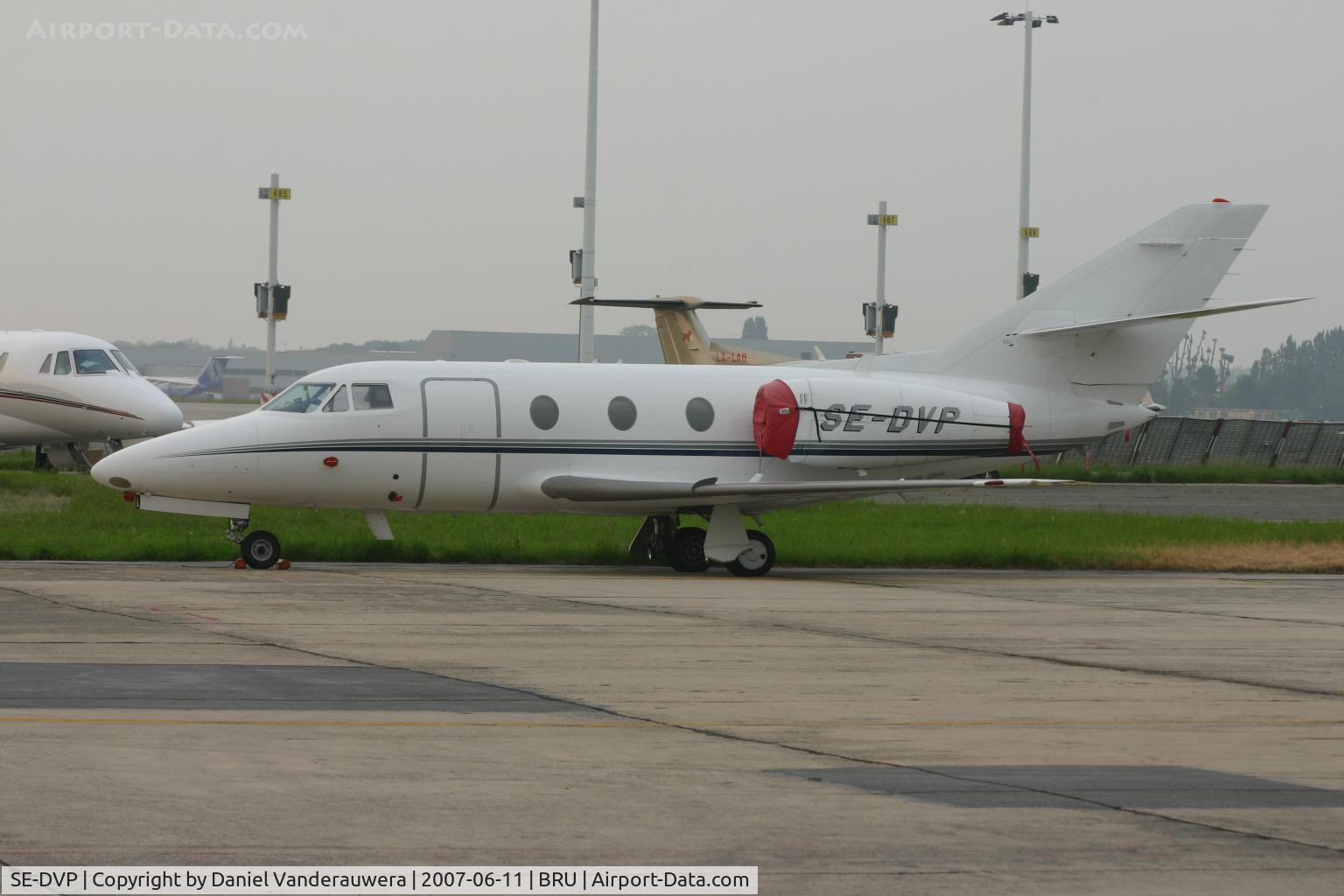 SE-DVP, 1991 Dassault Falcon 10 C/N 224, apron of ABELAG