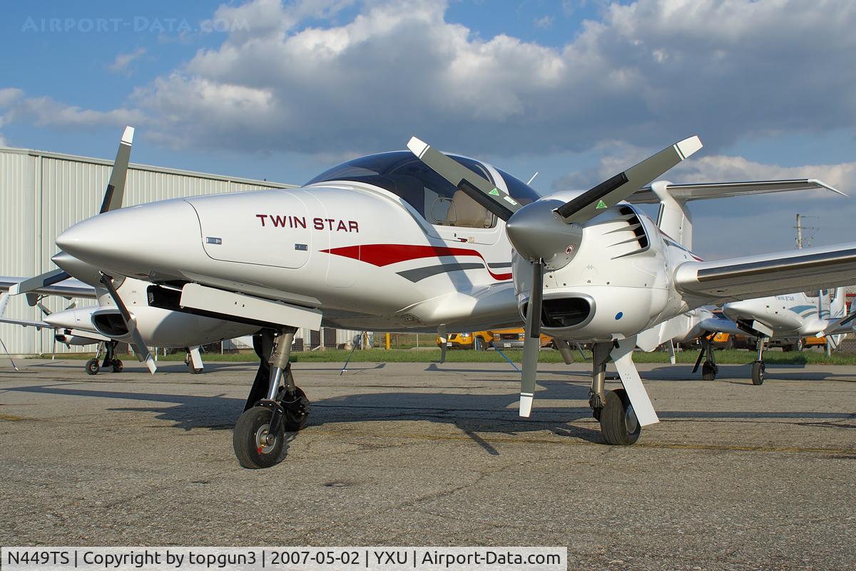 N449TS, 2007 Diamond DA-42 Twin Star C/N 42.AC049, Parked in front of Diamond Flight Centre