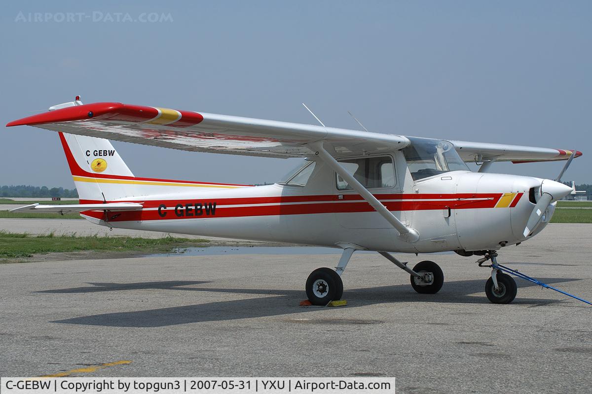 C-GEBW, 1975 Cessna 150M C/N 15076867, Parked at ESSO ramp.