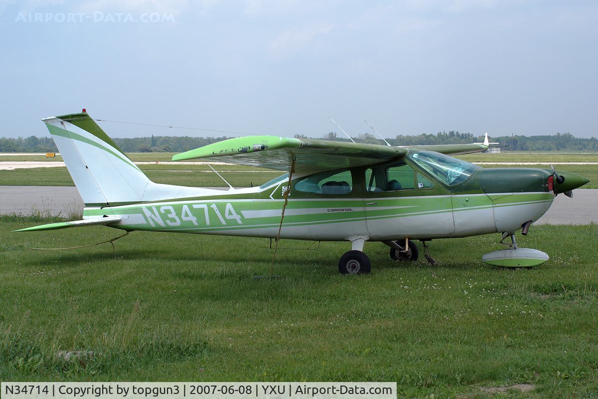 N34714, 1973 Cessna 177B Cardinal C/N 17701952, Parked at ESSO ramp.
