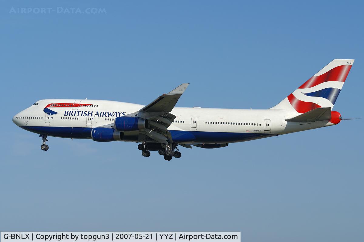 G-BNLX, 1992 Boeing 747-436 C/N 25435, Short final for RWY05.