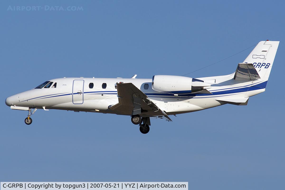 C-GRPB, 2006 Cessna 560XL Citation C/N 560-5618, Short final for RWY05.