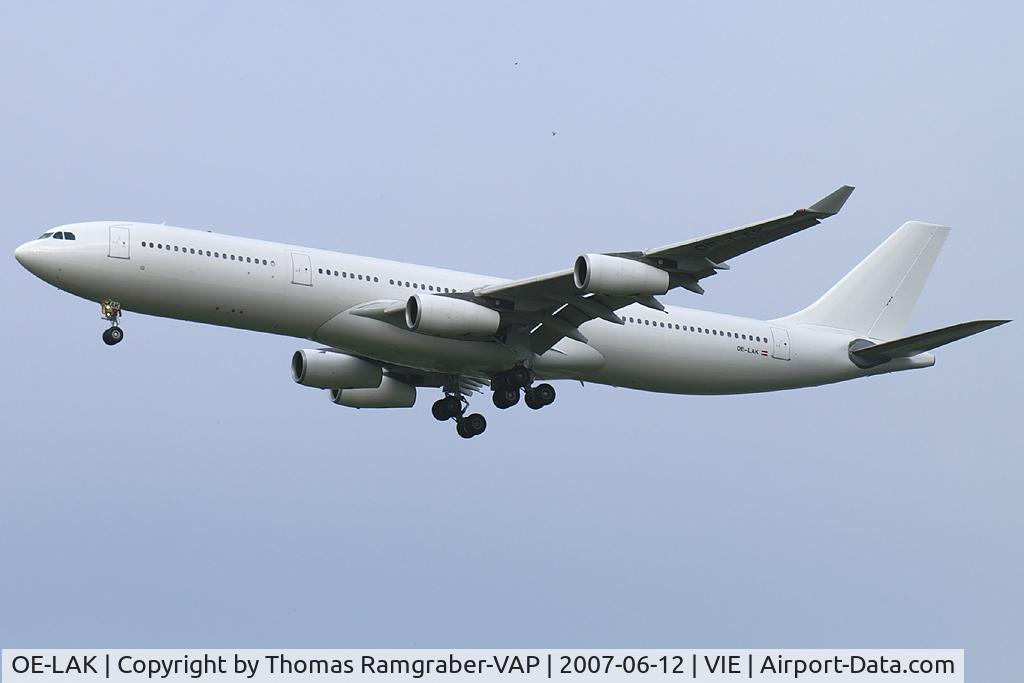 OE-LAK, 1997 Airbus A340-313 C/N 169, Austrian Airlines Airbus A340-300