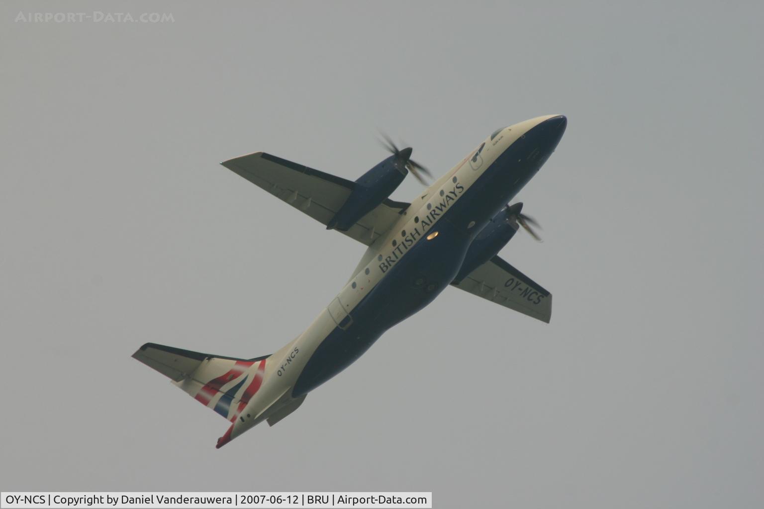 OY-NCS, 1996 Dornier 328-110 C/N 3070, taking off from rwy 25R