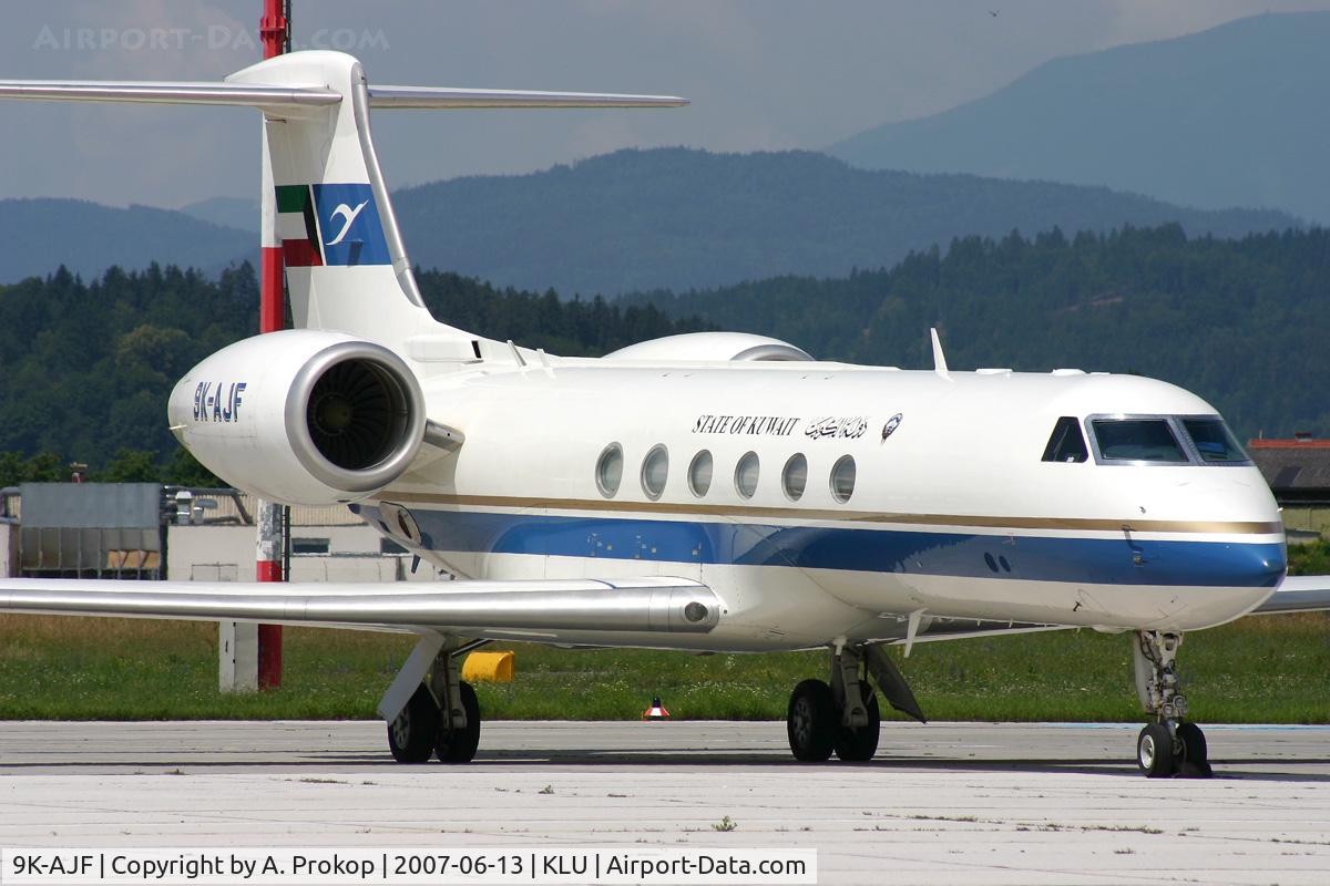 9K-AJF, 1999 Gulfstream Aerospace G-V Gulfstream V C/N 573, Special visitor in KLU due to OPEC-conference in Carinthia