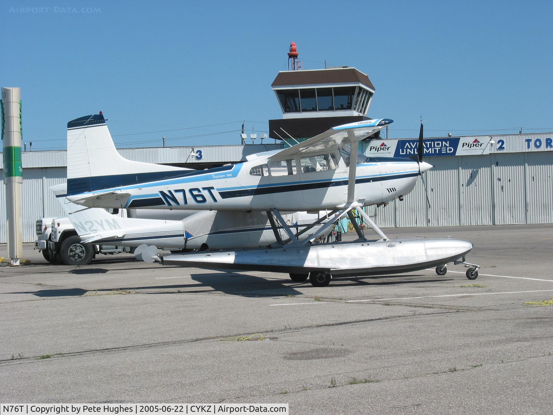 N76T, Hawker Beechcraft Corp G36 Bonanza C/N E-3901, N76T Cessna 185 floatplane at Buttonville, Toronto