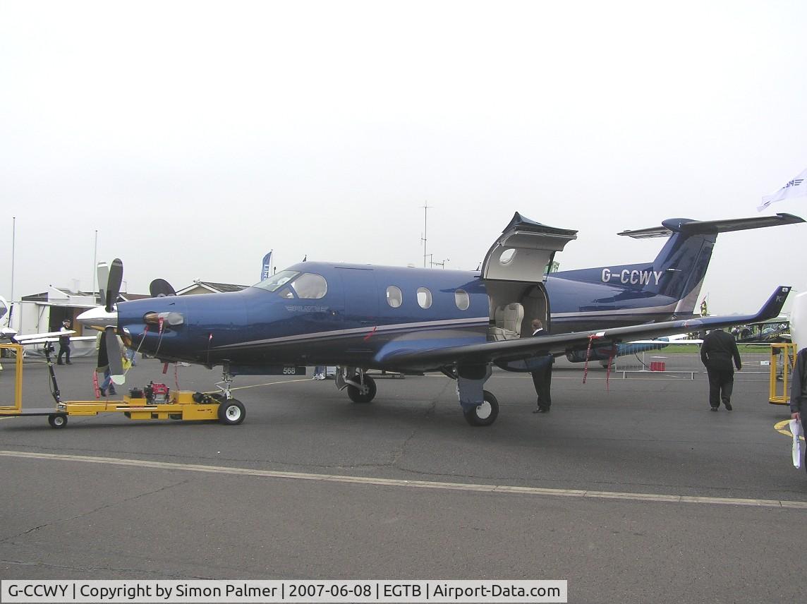 G-CCWY, 2004 Pilatus PC-12/45 C/N 568, PC-12 displayed at Aero Expo 2007