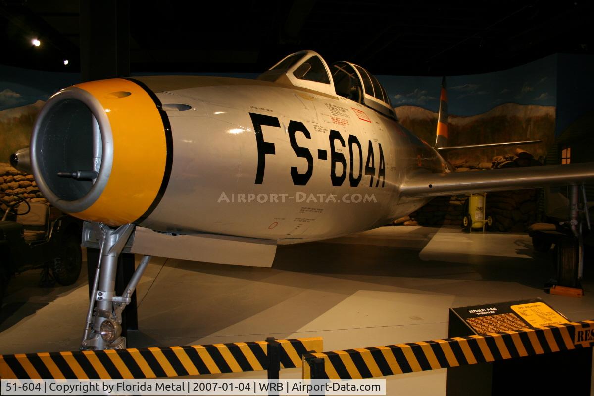 51-604, 1951 Republic F-84E Thunderjet C/N Not found 51-604, F-84E