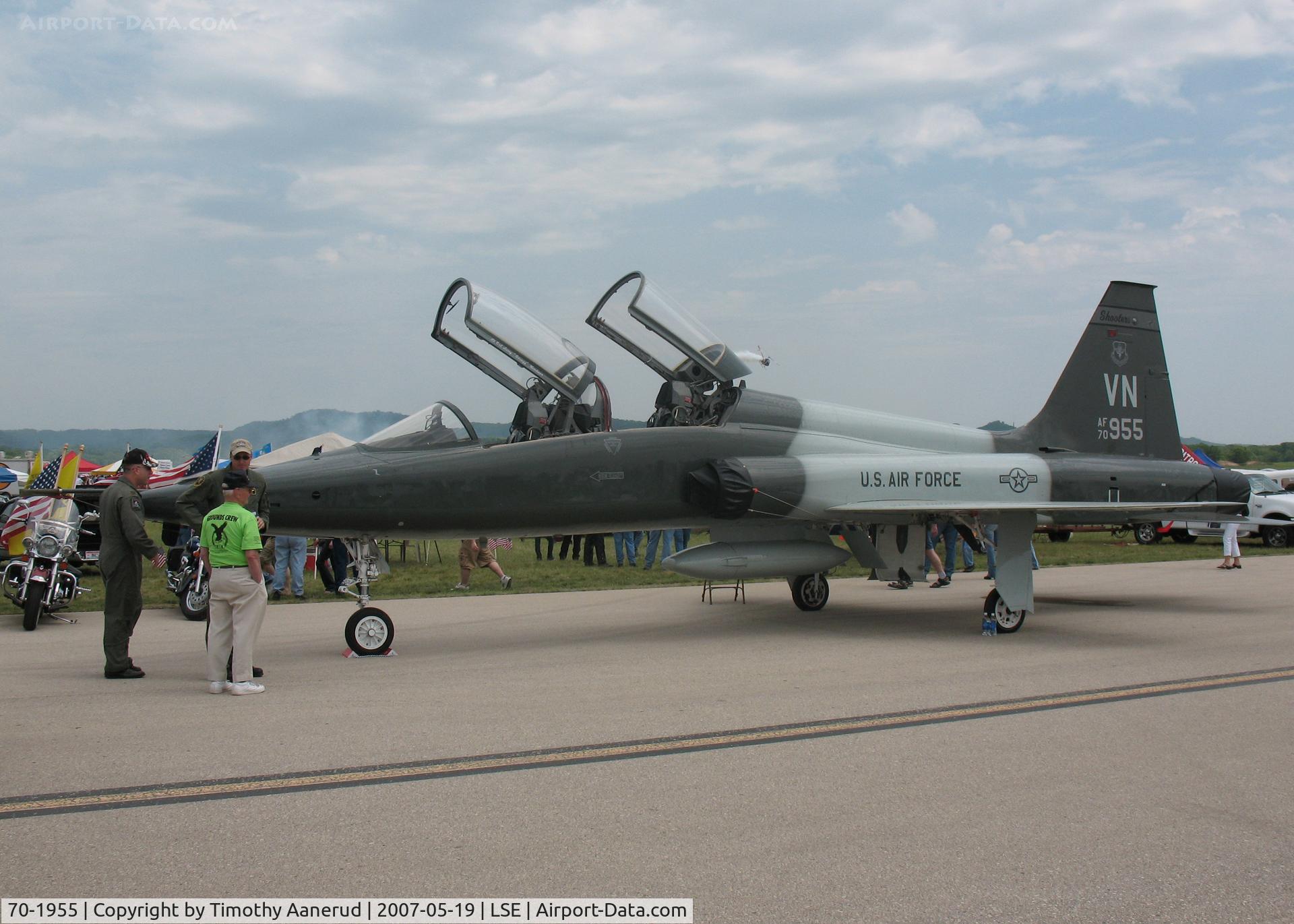 70-1955, 1970 Northrop T-38C Talon C/N T.6288, On display at the Deke Slayton Airfest in La Crosse, WI