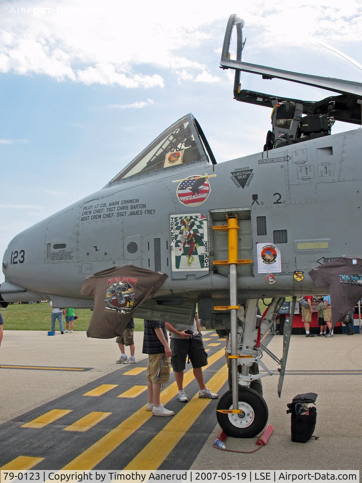 79-0123, 1979 Fairchild Republic A-10C Thunderbolt II C/N A10-0387, A-10 Thunderbolt, 79-0123, On display at the Deke Slayton Airfest in La Crosse, WI