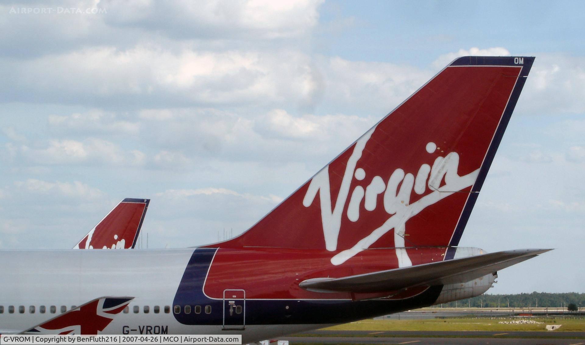G-VROM, 2001 Boeing 747-443 C/N 32339, The one of many Virgin Atlantic 747-400s getting ready to depart for England.