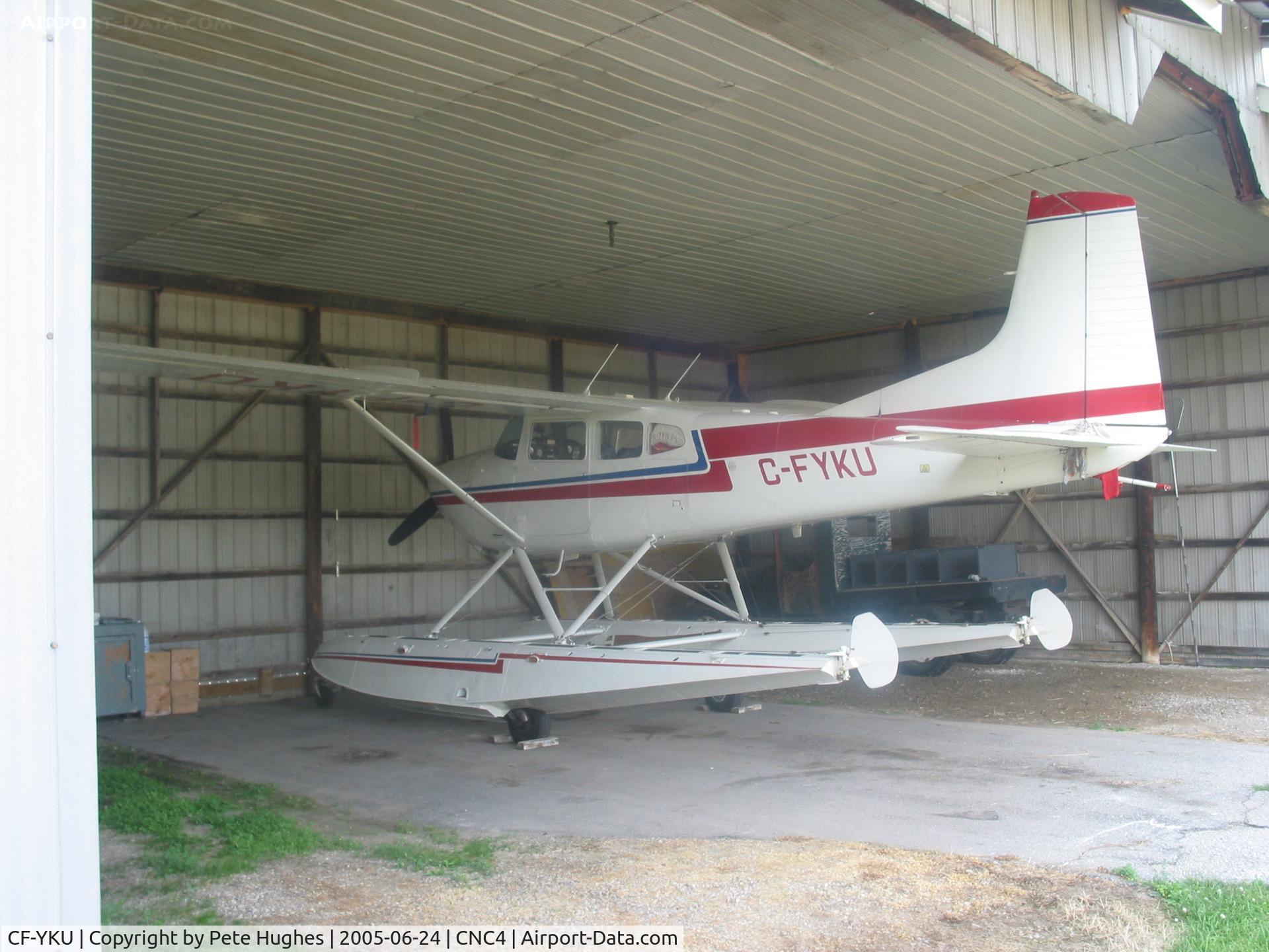 CF-YKU, 1969 Cessna A185E Skywagon 185 C/N 185 1484, C-FYKU Cessna 185 floatplane at Guelph Air Park