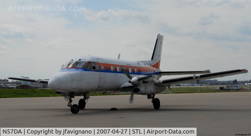N57DA, 1981 Embraer EMB-110P1 Bandeirante C/N 110.348, Taxi out on a sunny day in St. Louis