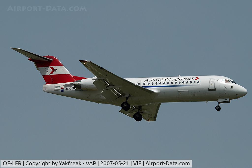 OE-LFR, 1996 Fokker 70 (F-28-0070) C/N 11572, Austrian Airlines Fokker 70