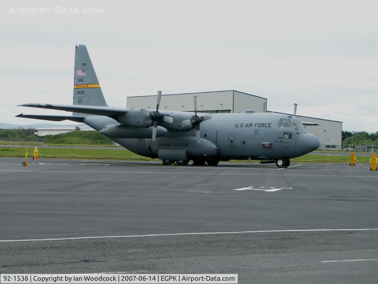 92-1538, 1992 Lockheed C-130H Hercules C/N 382-5327, C-130H/153 AW/Prestwick