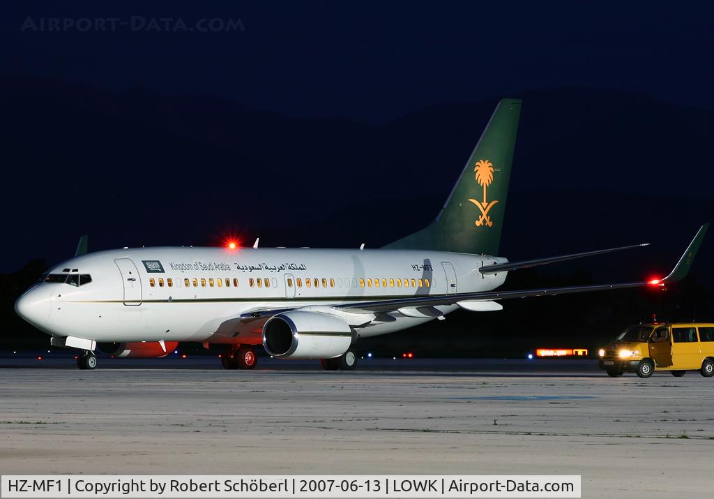 HZ-MF1, 2002 Boeing 737-7FG BBJ C/N 33405, Very special visitor in KLU