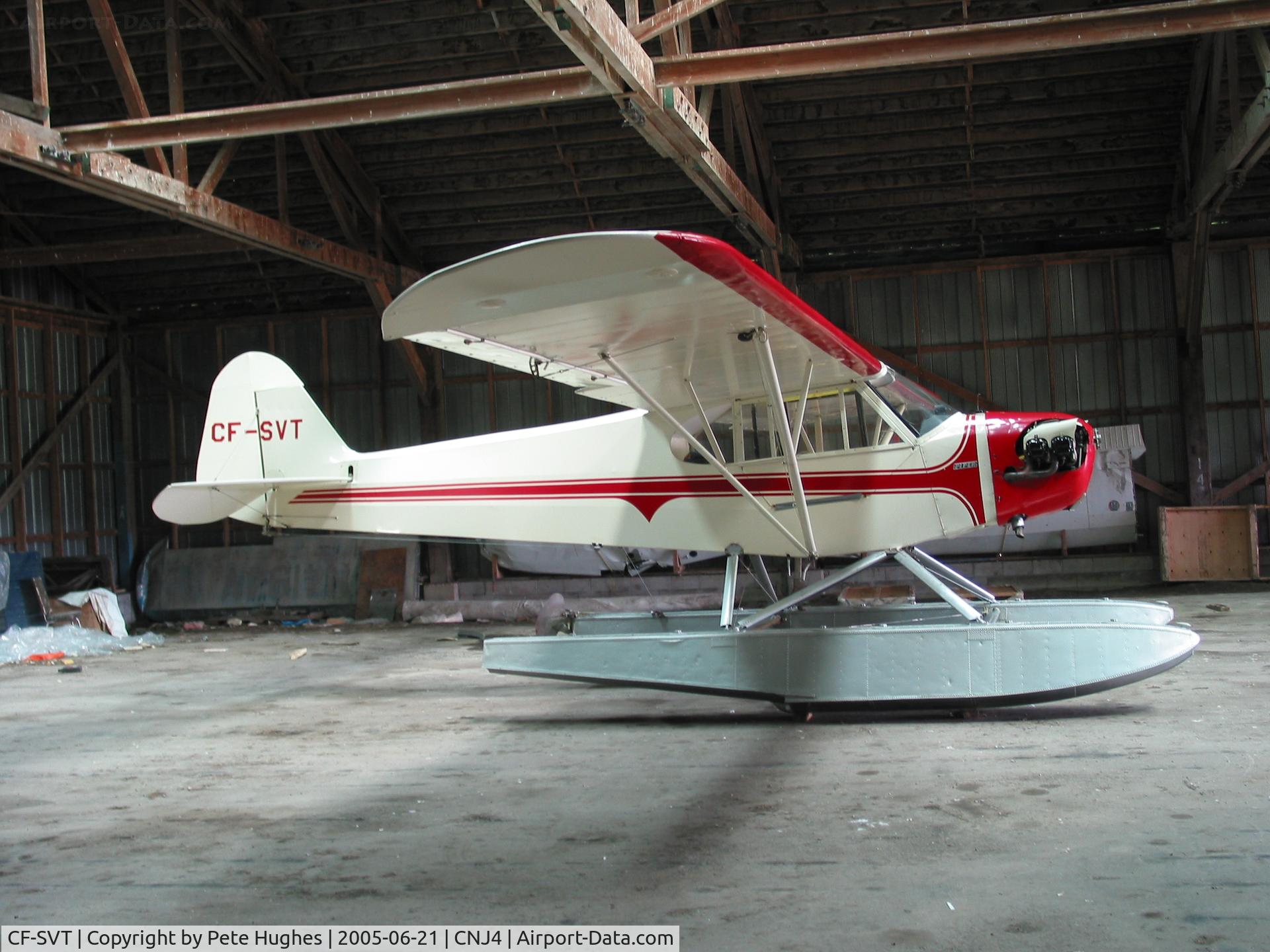 CF-SVT, 1945 Piper J3C-65 Cub Cub C/N 14676, CF-SVT Cub on  floats at Orillia