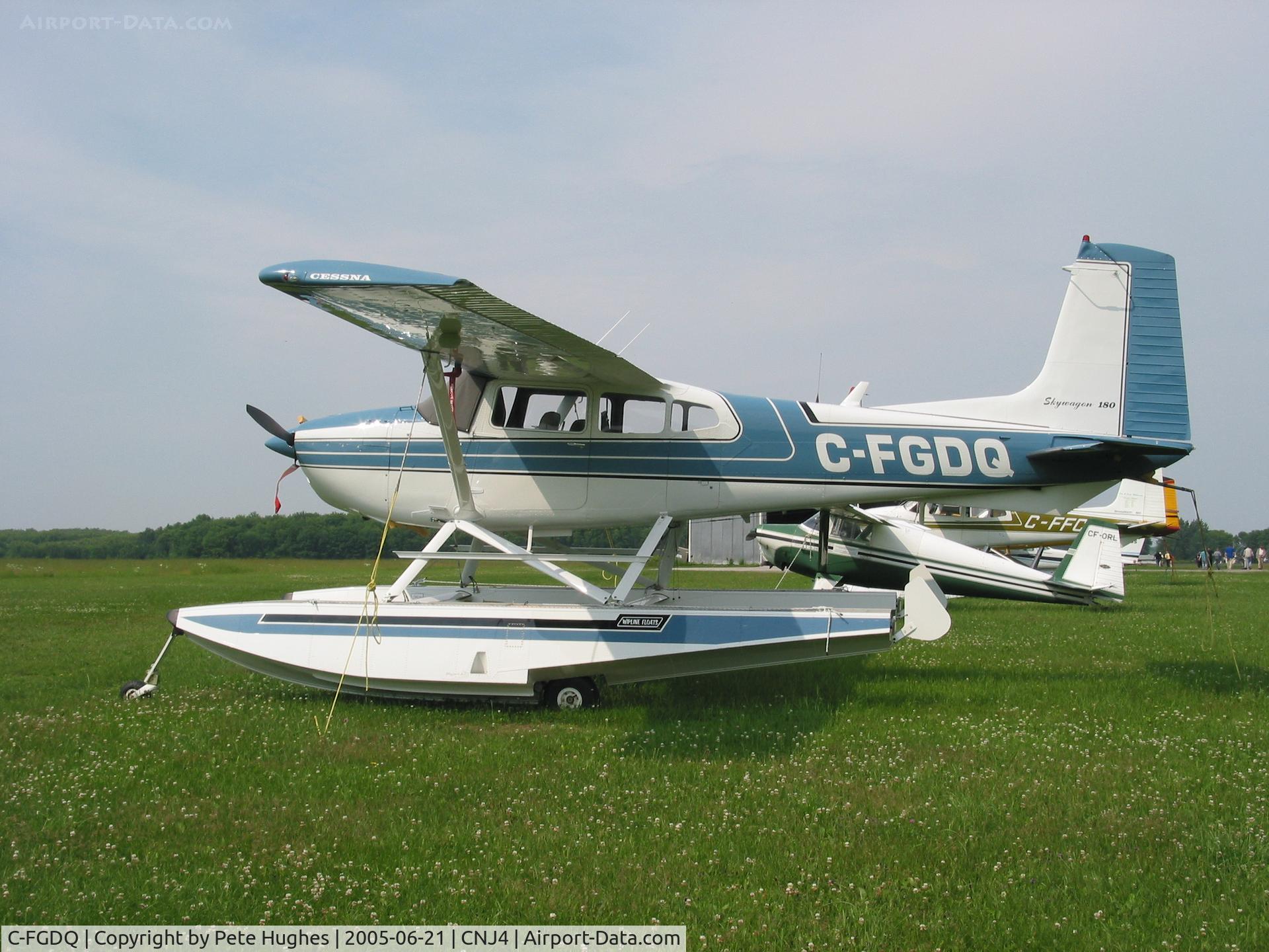 C-FGDQ, 1973 Cessna 180J C/N 18052368, C-FGDQ Cessna 180 on  floats at Orillia