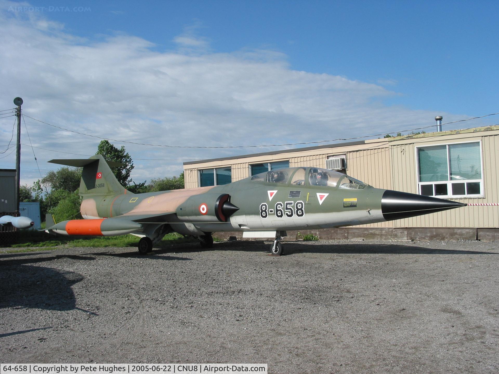 64-658, Lockheed CF-104D Starfighter C/N 583A-5328, Turkish Air Force TF-104 8-658/62-0658 at Markham, Toronto