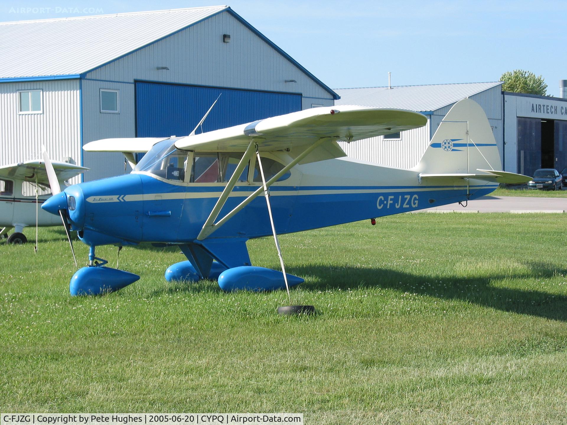 C-FJZG, 1952 Piper PA-22-135 Tri-Pacer C/N 22-755, C-FJZG TriPacer at Peterborough