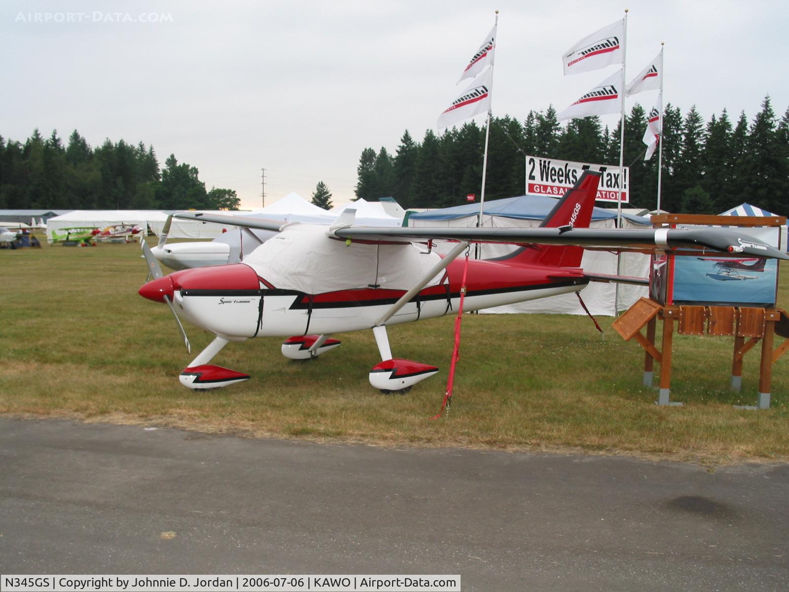 N345GS, 2003 Glasair GS-2 Sportsman C/N 7000, Taken at EAA Fly-In Arlington, Wa. 2006