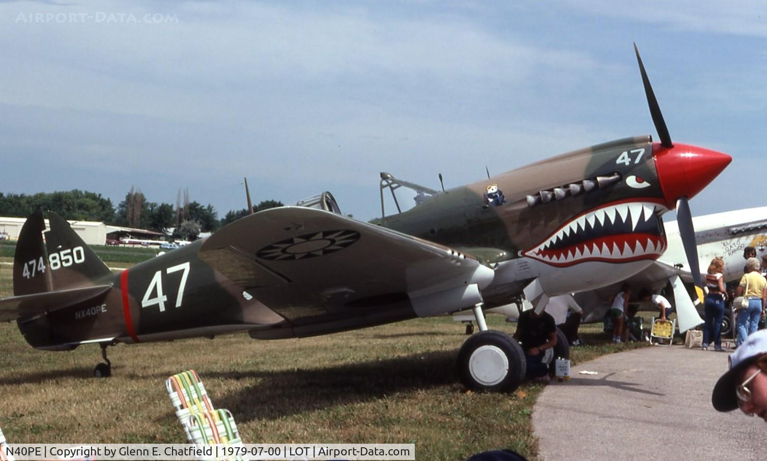 N40PE, 1942 Curtiss P-40E C/N AK905, At the Romeoville air show