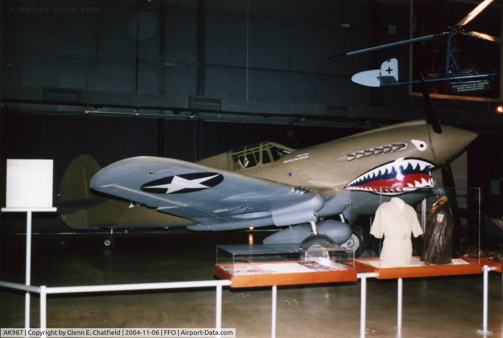 AK987, 1942 Curtiss P-40E Kittyhawk 1A C/N 18731, P-40E at the National Museum of the U.S. Air Force