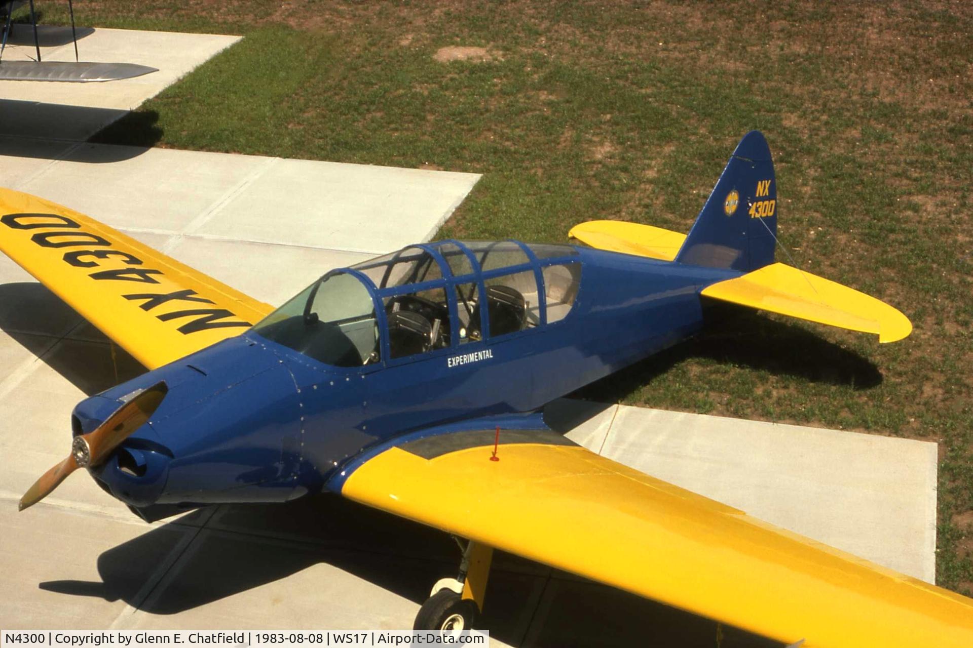 N4300, 1943 Piper PT1 C/N PT-1, On display at the EAA Museum