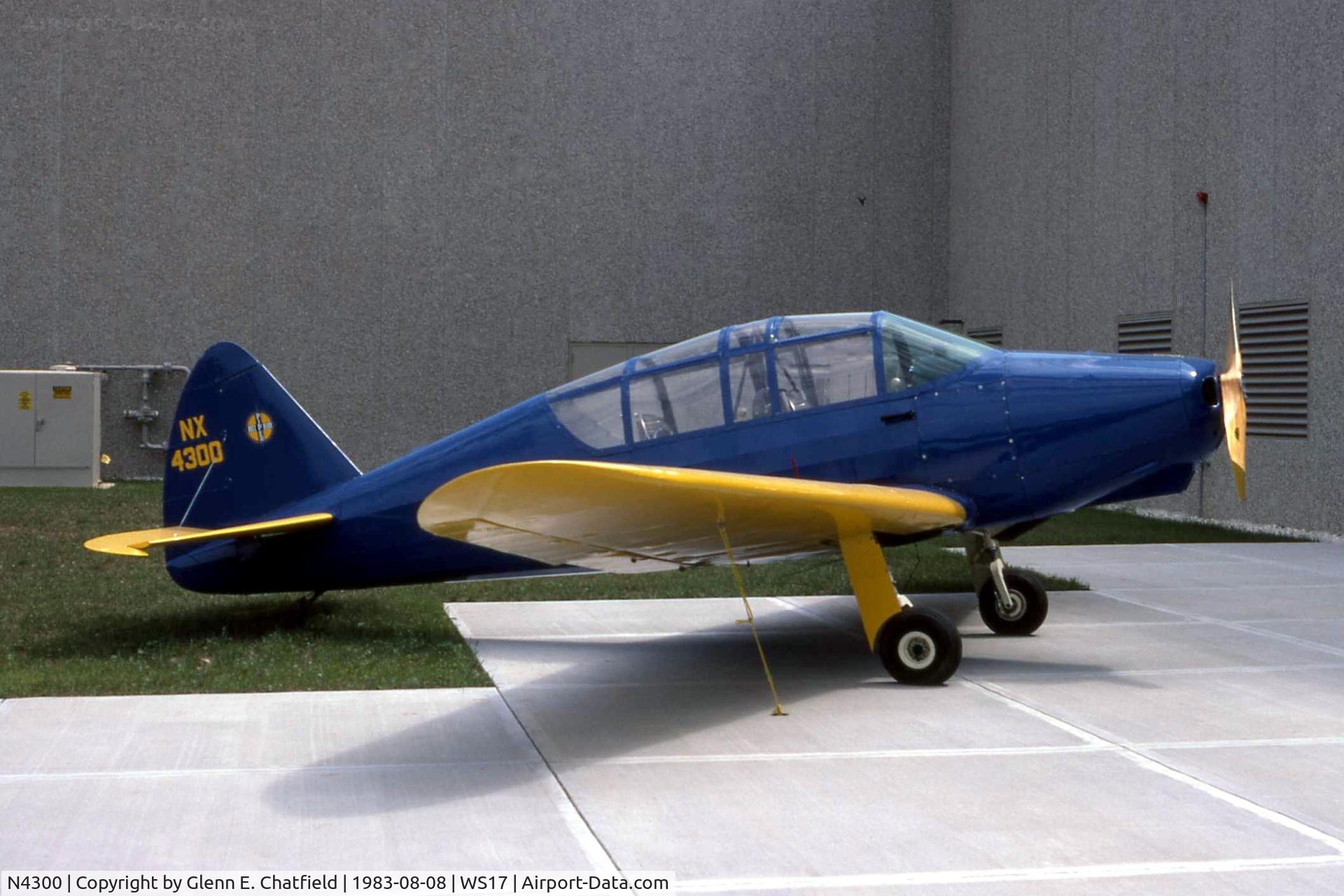 N4300, 1943 Piper PT1 C/N PT-1, On display at the EAA Museum