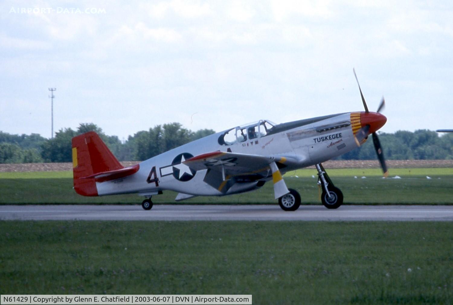 N61429, 1942 North American P-51C Mustang C/N 103-26199, At the Quad Cities Air Show