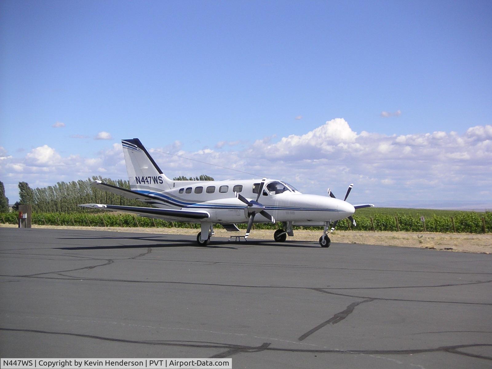 N447WS, Cessna 441 C/N 441-0198, Parked at Columbia Crest Winery, Washington