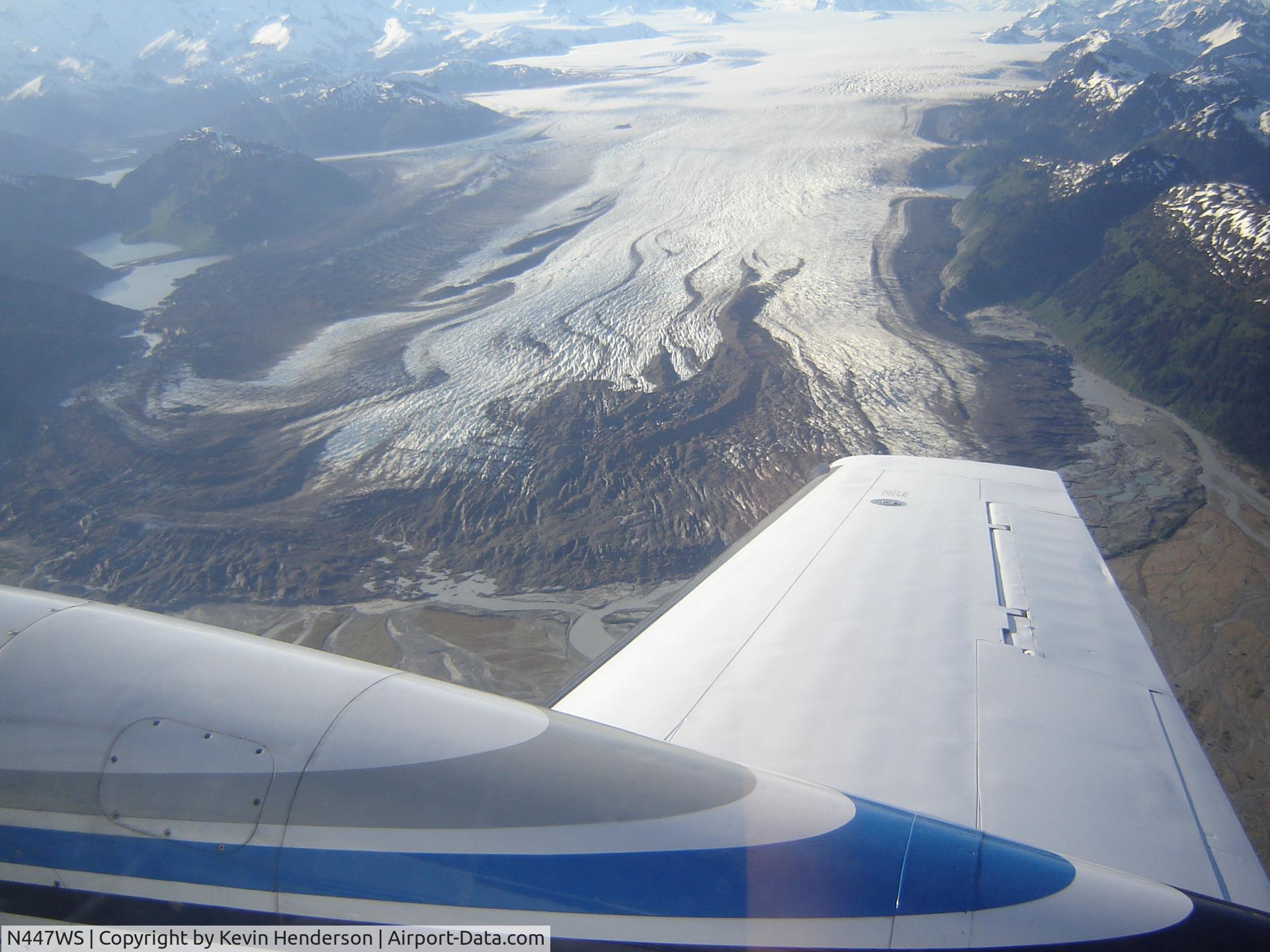 N447WS, Cessna 441 C/N 441-0198, In flight near Juneau, Alaska