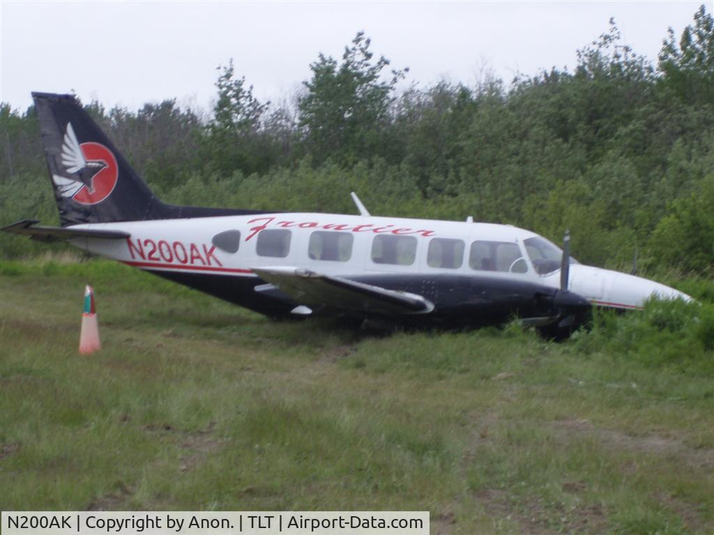 N200AK, 1980 Piper PA-31-350 Chieftain C/N 31-8052180, gear up landing in rural alaska