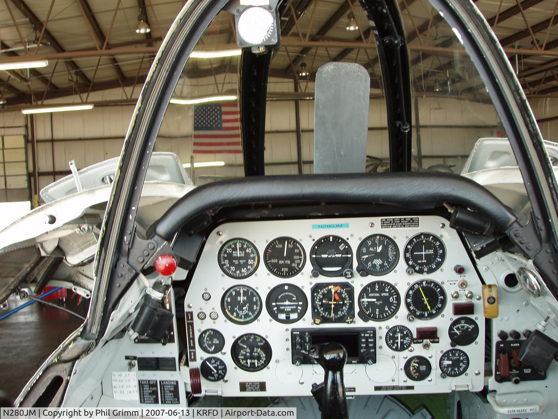 N280JM, North American T-28C Trojan Trojan C/N 226-166, View from front seat