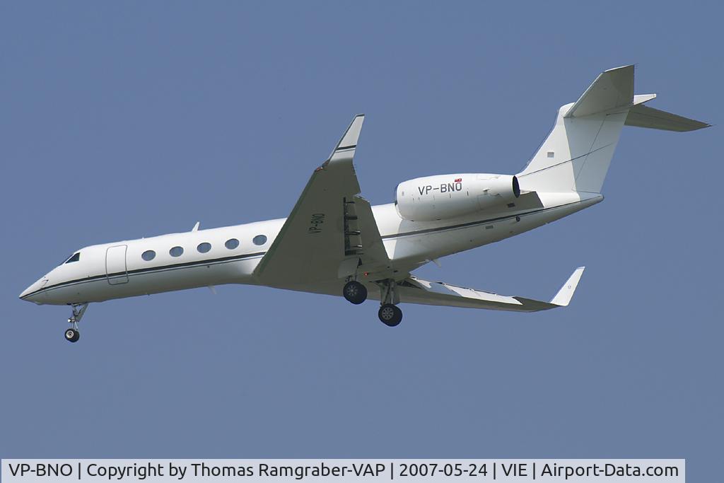 VP-BNO, 2004 Gulfstream Aerospace GV-SP (G550) C/N 5050, Jet Aviation Business Jets Gulfstream 5
