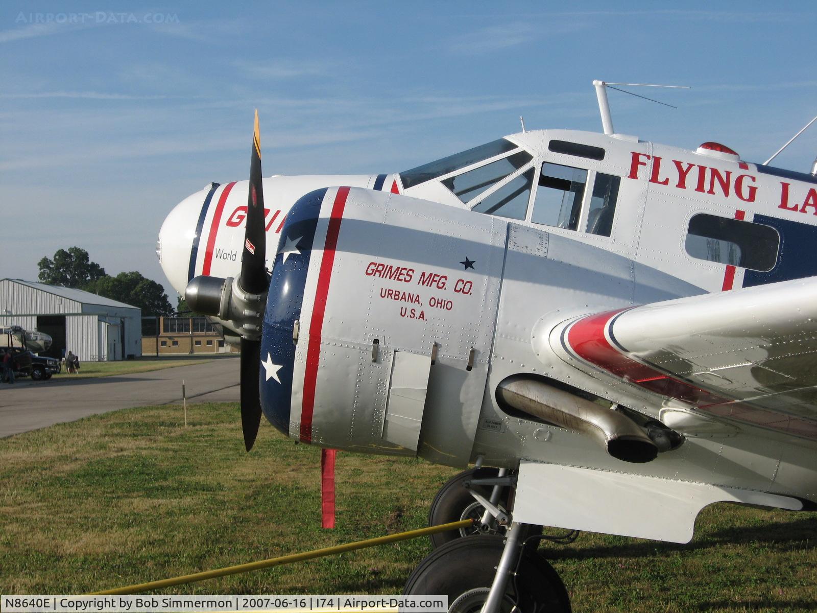 N8640E, Beech C-45H Expeditor C/N AF-510, Grimes flying lab at Urbana, OH