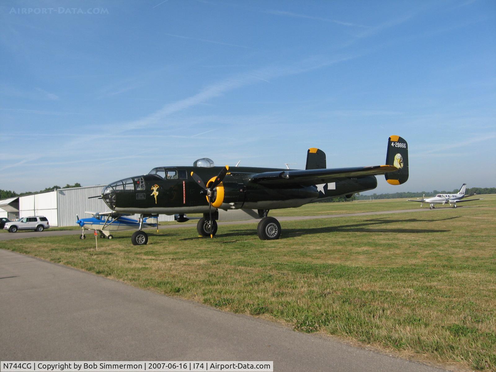 N744CG, 1944 North American B-25N Mitchell C/N 108-32141, At the Urbana, OH fly-in
