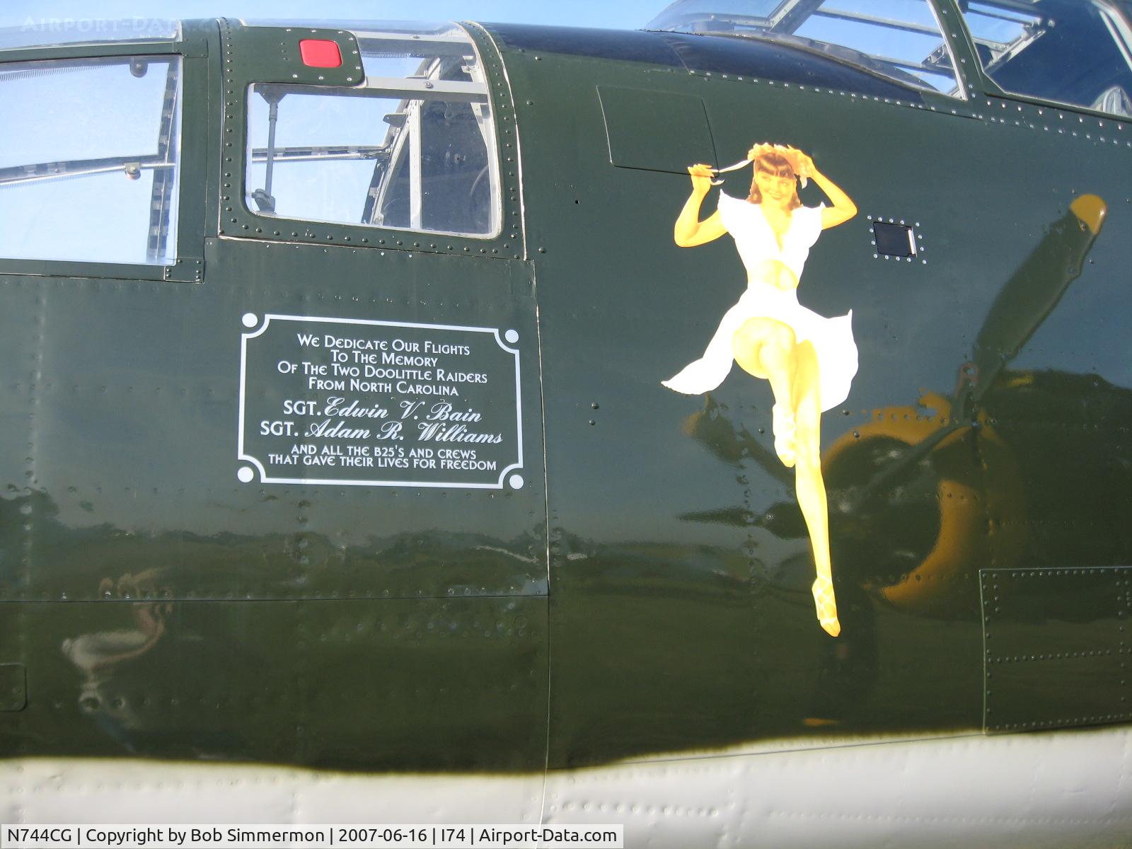 N744CG, 1944 North American B-25N Mitchell C/N 108-32141, At the Urbana, OH fly-in
