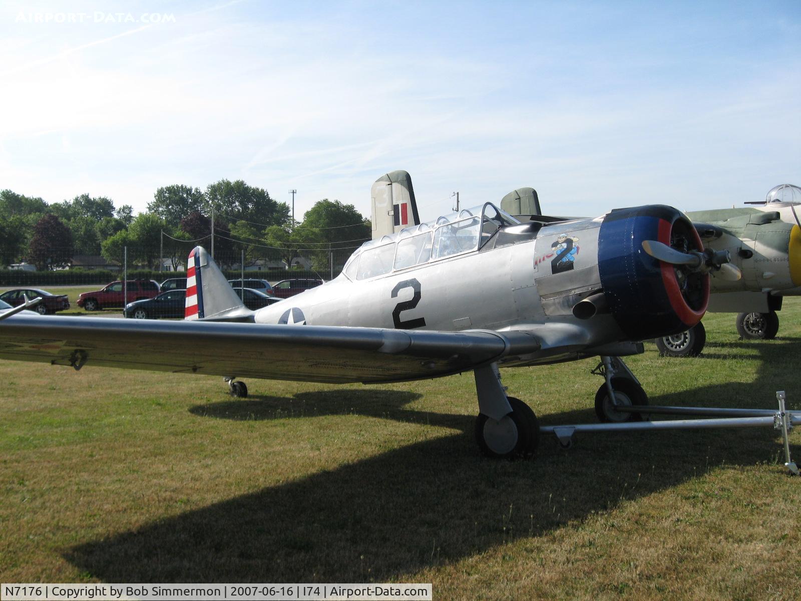 N7176, 1945 North American AT-6C Harvard IIA C/N 88-10154, At the Urbana, OH fly-in