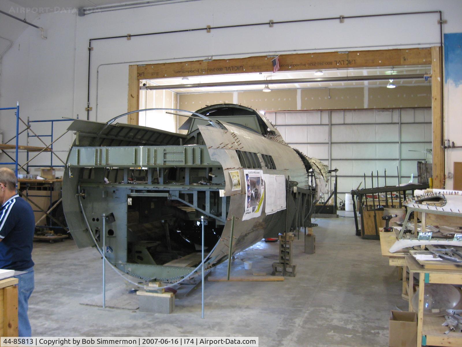 44-85813, 1944 Boeing B-17G Flying Fortress C/N 8722, From the front, looking back.  The finished product will be 74'-4