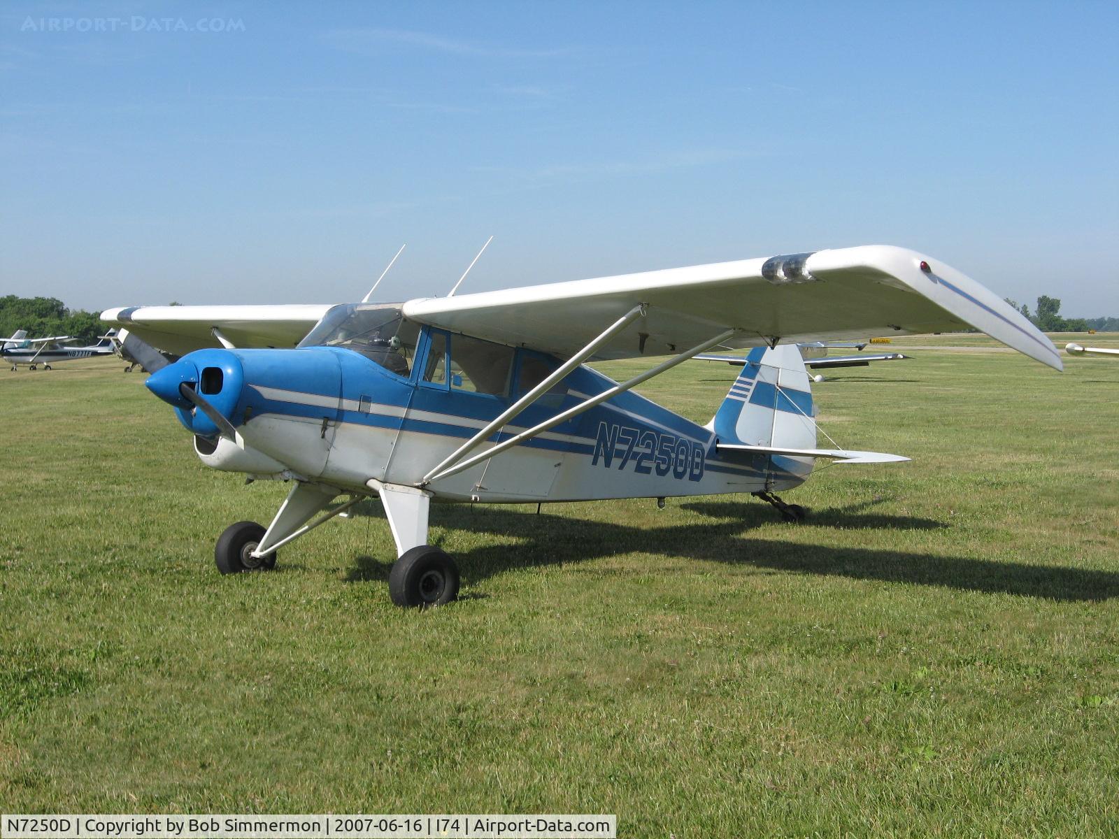 N7250D, 1957 Piper PA-22-150 Tri-Pacer C/N 22-5076, At the Urbana, OH fly-in